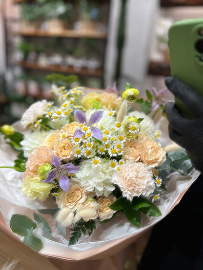 Bouquet fresco colori pastello